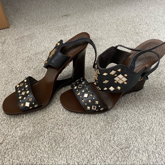 Tory Burch Kingsbridge Studded Open-Wedge Sandal - Picture 3 of 6